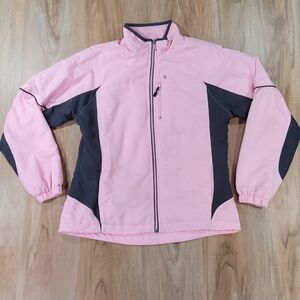 💜Danskin Pink Zippered Fleece Lined Track Jacket Medium